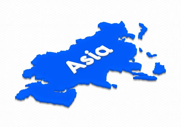 Kaart van Azië. 3D Isometrische illustratie. — Stockfoto