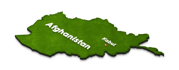 Karte Afghanistans. 3D isometrische perspektivische Illustration. — Stockfoto