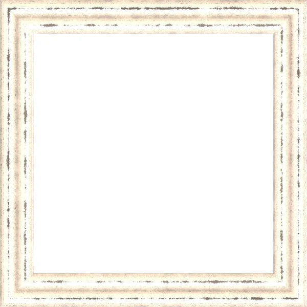 ホワイト ウェザード正方形木製写真絵画額縁 — ストック写真