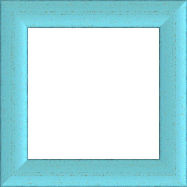 Błękitne niebo wyblakły kwadratowa drewno fotografia malarstwo obraz ramki — Zdjęcie stockowe