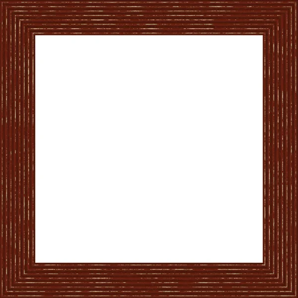 Σκούρο καφέ ξεπερασμένο τετράγωνη ξύλινη κορνίζα εικόνα ζωγραφική — Φωτογραφία Αρχείου