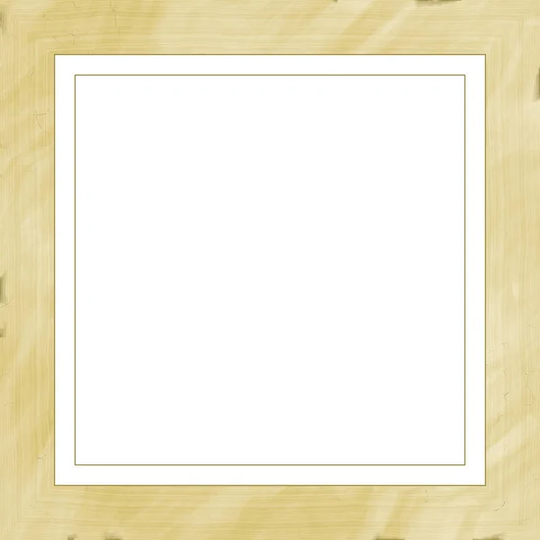 Beige verwitterte quadratische Holz Foto Gemälde Bilderrahmen — Stockfoto