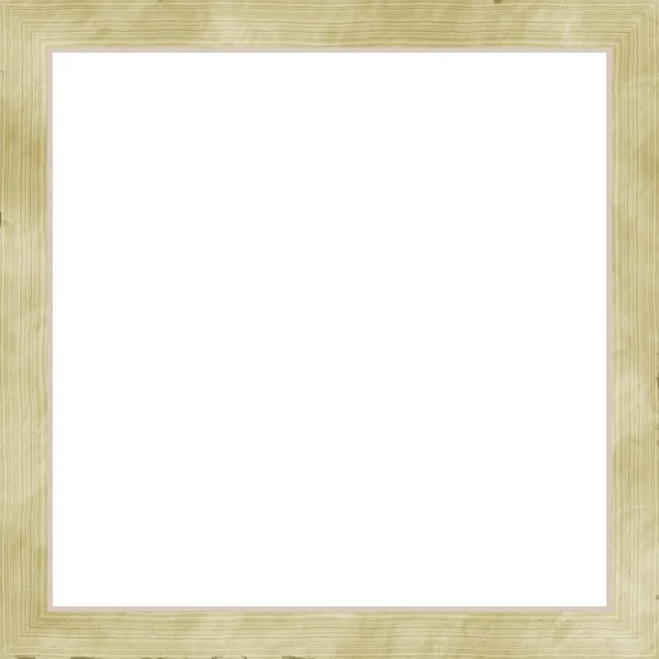 Brudny żółty wyblakły kwadratowa drewno fotografia malarstwo obraz ramki — Zdjęcie stockowe
