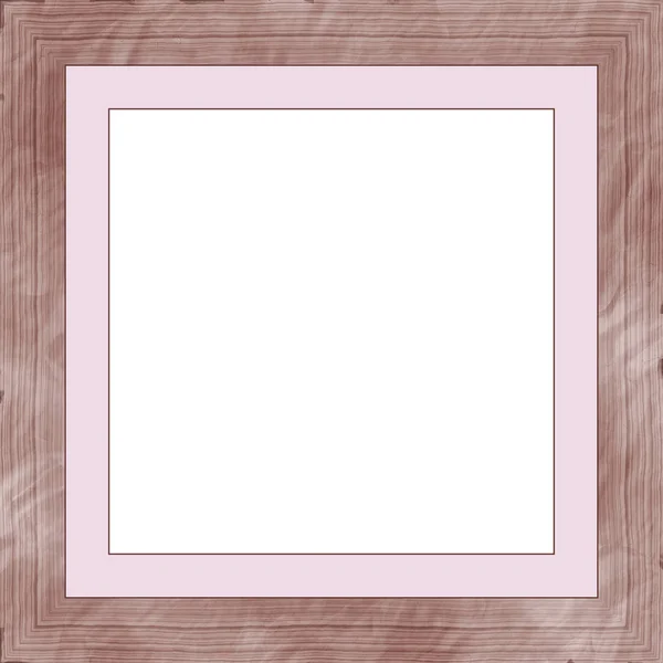 Brown vittrade kvadrat trä Foto målning Picture Frame — Stockfoto
