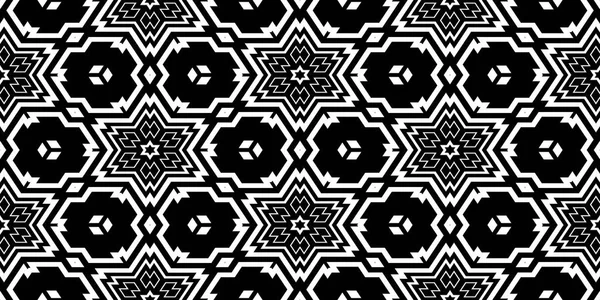 Kusursuz siyah ve beyaz geometrik desen — Stok fotoğraf