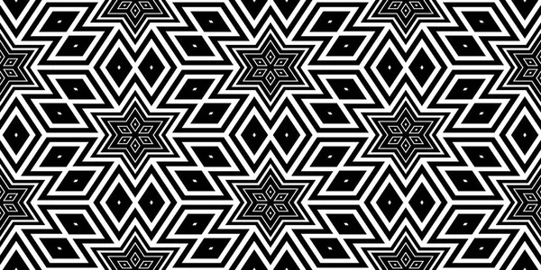 Seamless Black and White Geometric Pattern