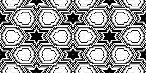 Kusursuz siyah ve beyaz geometrik desen — Stok fotoğraf