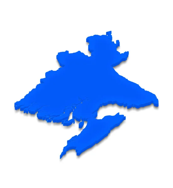 バングラデシュの地図。3 d アイソ メトリック投影図. — ストック写真