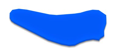 Barbados Haritası. 3D izometrik perspektif çizim.