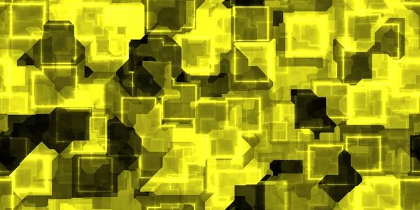 Żółty bezszwowe Cyber blask Neon kwadraty wzór tła Textu — Zdjęcie stockowe