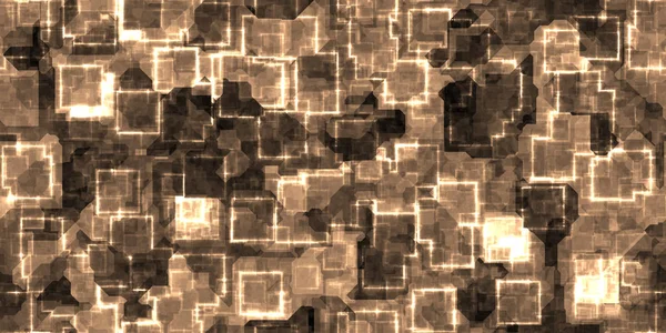 Lekkie złoto bezszwowe Cyber blask Neon kwadraty wzór tła T — Zdjęcie stockowe