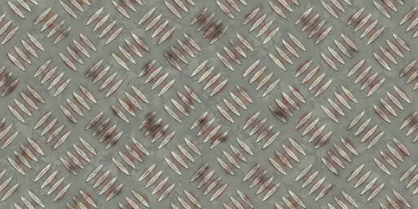 Seamless Metal Diamond Plate Floor Background Texture — Stock Photo, Image