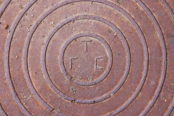 Rusty yol Hatch. Demir rögar Kentsel Sanat.