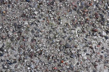 Beton yol doku yıpranmış. Yaş çimento yapısı.