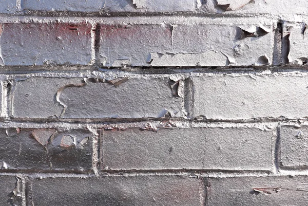 Gümüş tuğla duvar boyalı — Stok fotoğraf