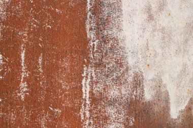 Rusty beyaz boya duvar doku. Fırça darbeleri.