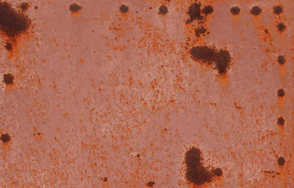Alte rostige Flecken auf roter Farbe Wandstruktur — Stockfoto