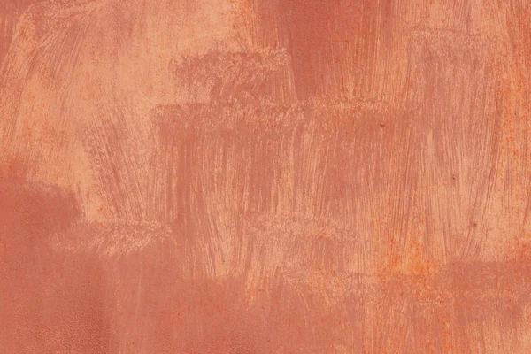 Kırmızı boyalı duvar doku. Fırça darbeleri.