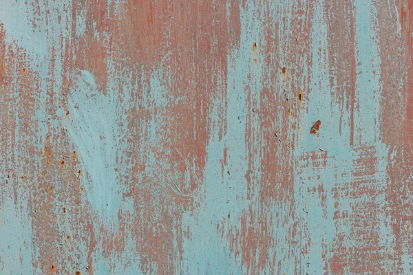 Weathered Blue on Red Painted Wall Texture. Brush Strokes. — Stock Photo, Image