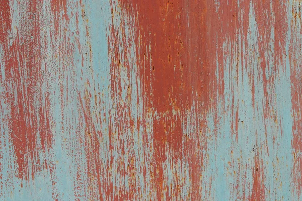 Rust azul envejecido en textura pintada roja de la pared. Pinceladas . — Foto de Stock