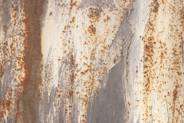 Teksturę rdzy szara ściana pomalowana na biało — Zdjęcie stockowe