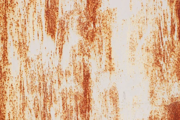 Tekstura ściana pomalowana na rdzę. Skorodowane pociągnięcia pędzlem. — Zdjęcie stockowe