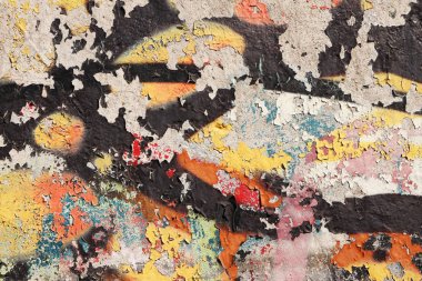 Graffiti duvar yıpranmış. Kentsel Street sanat güzellik. Doku Backgr