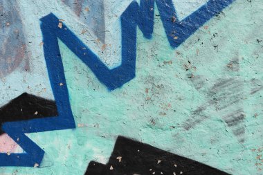 Graffiti duvar yıpranmış. Kentsel Street sanat güzellik. Doku Backgr