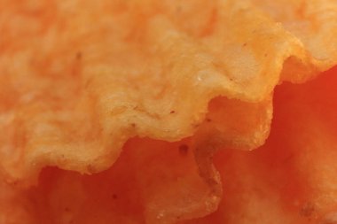Makro closeup arka plan fişleri. Kızarmış patates tarifi. Aperatif. Gıda