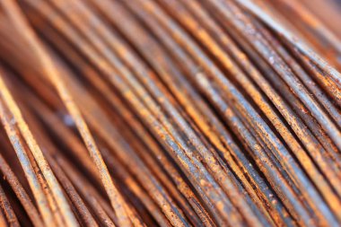 Binanın rustik Metal Tel makro Closeup arka plan.