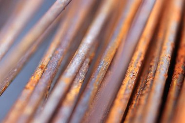 Binanın rustik Metal Tel makro Closeup arka plan.