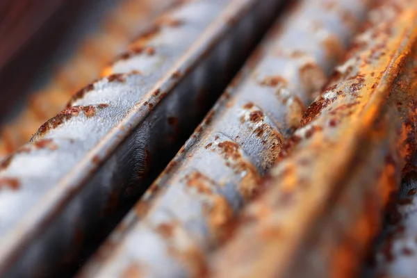 Rustik Metal armatür Rod. Bina inşaat arka plan.