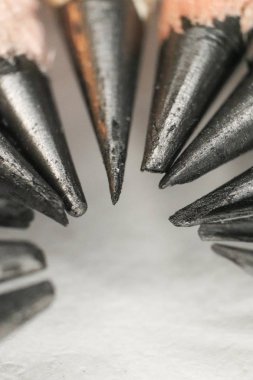 Kalem birlikte yol açar. Makro portre. Yazma