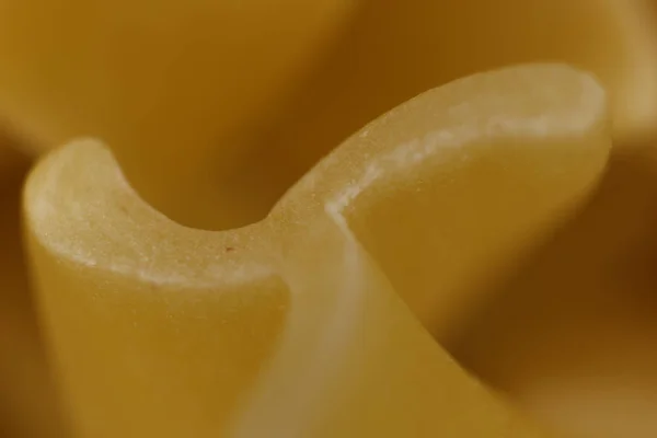 Spiral Pasta Yellow Macro Closeup — Stock Photo, Image