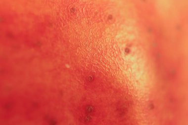 Kırmızı armut yüzey dokusunu arka plan. Makro bakış.