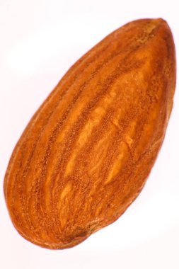 Badem fındık doku yüzeyi izole. Makro portre. Doğal organik arka plan. 