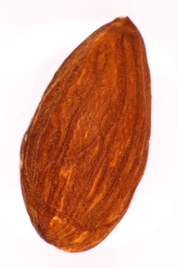 Badem fındık doku yüzeyi izole. Makro portre. Doğal organik arka plan. 