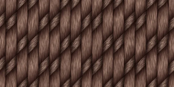 Bruin Kruis Weave textuur. Rieten rotan achtergrond oppervlak. 3D-rendering. 3D illustratie. — Stockfoto