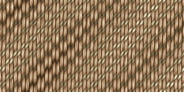 Licht bruin Kruis Weave textuur. Rieten rotan achtergrond oppervlak. 3D-rendering. 3D illustratie. — Stockfoto