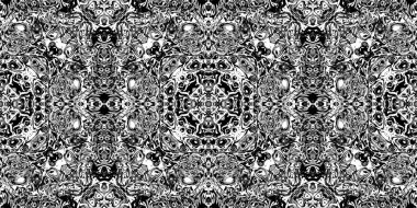 Rorschach testi mürekkep lekesi yansıma doku. Sorunsuz tek renkli karanlık desen arka plan.