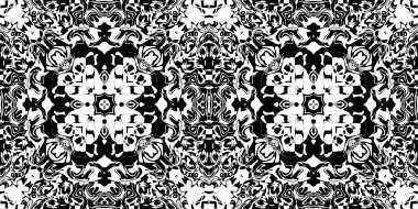 Tuhaf Rorschach testi mürekkep lekesi doku. Sorunsuz tek renkli karanlık desen arka plan.