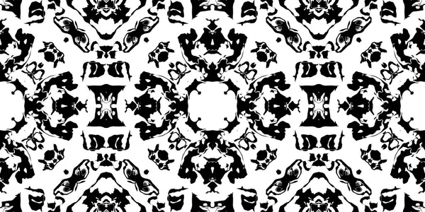 Şaşırtıcı simetri Rorschach testi mürekkep lekesi doku. Sorunsuz tek renkli karanlık desen arka plan. — Stok fotoğraf