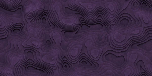 Dark Lilac Seamless Topographic Landscape Background. Wavy Relief Illustration Texture. — Stock Photo, Image