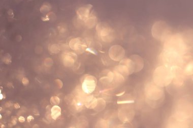 Kar yüzey Bokeh doku. Kış sıcak zemin. Noel Glitter arka plan.