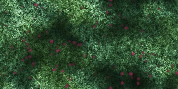 Grama verde com textura de fundo de folhas de rosa — Fotografia de Stock