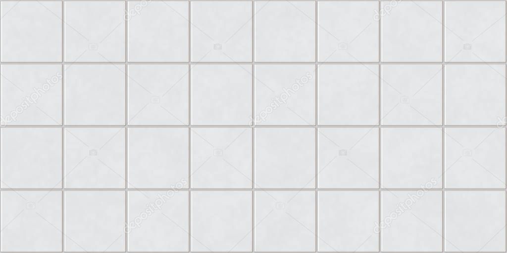 Seamless White Square Tiles Background Texture