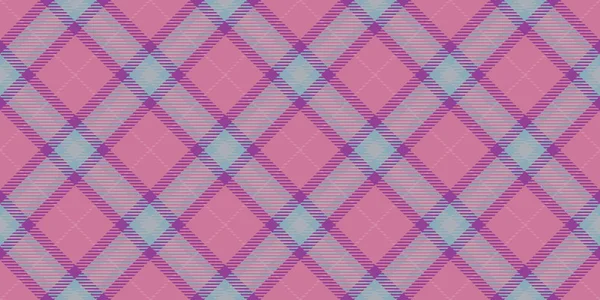 Rosa blu senza cuciture a scacchi rombi Pattern. Plaid tappeto sfondo. Texture tartan . — Foto Stock