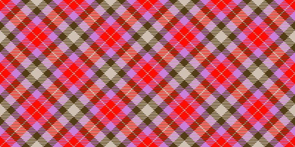 Red Seamless Checkered Rhombuses Pattern. Plaid Rug Background. Tartan Texture. — Stock Photo, Image