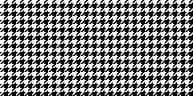 Dikişsiz Houndstooth desen tek renkli siyah ve beyaz arka plan. Geleneksel Arap doku. Kumaş Tekstil malzeme.