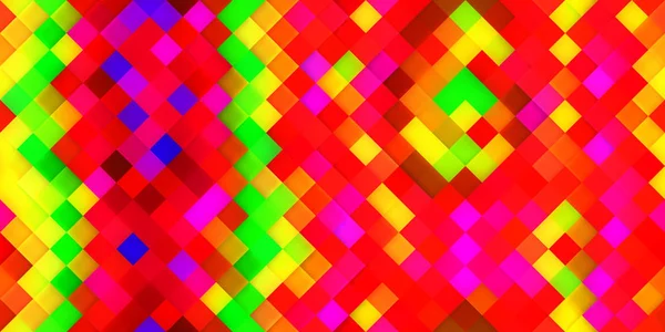 Gul röd grön sömlös Bright fyrkant bakgrund. Färgglad mosaik Grid Lights konsistens. Vackra moderna geometriska Grafisk Design. — Stockfoto